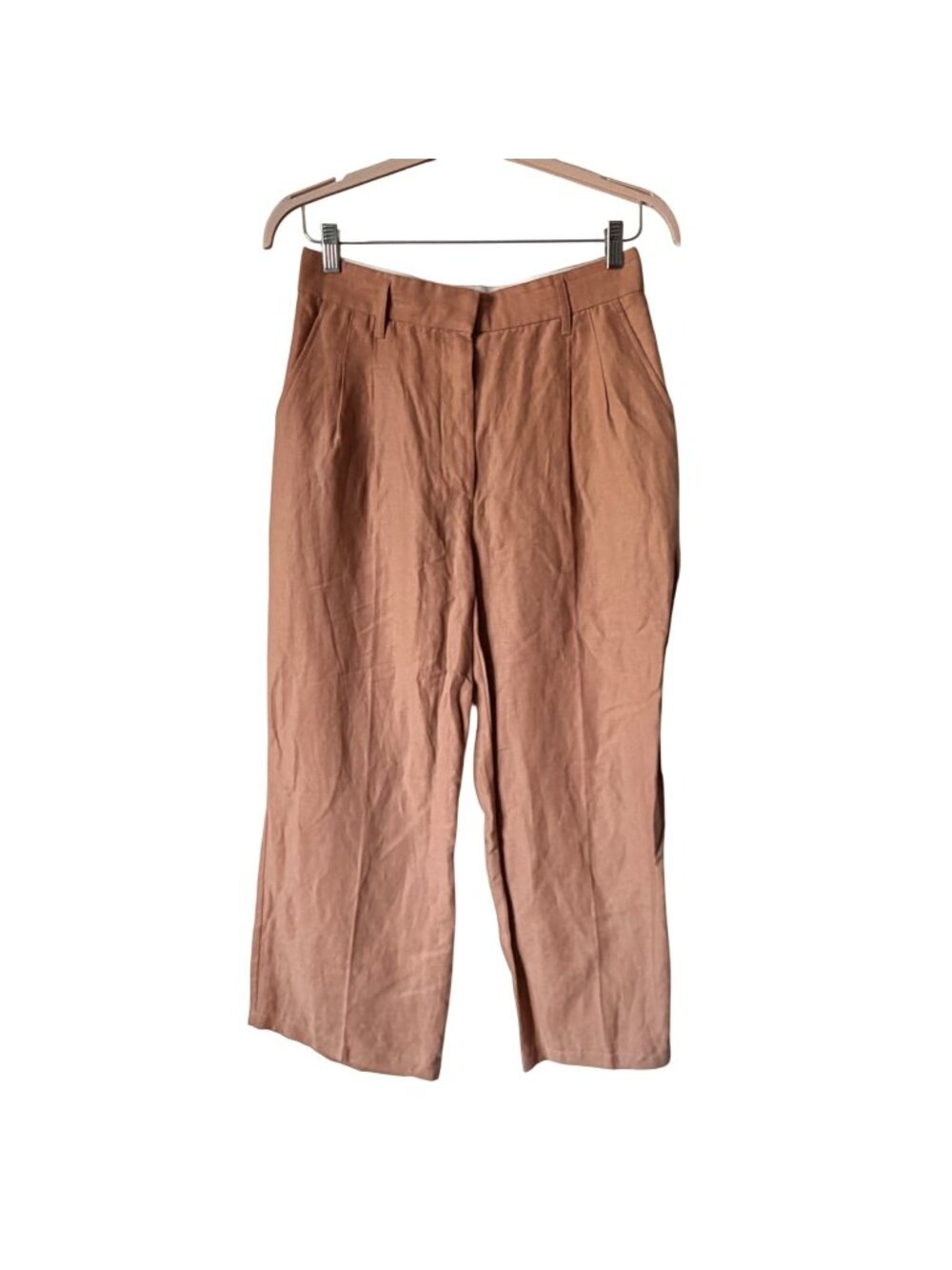Wilfred The Effortless Pant Linen Blend Camel/Tan Size 8